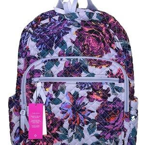 Vera Bradley Neon Blooms Campus Backpack